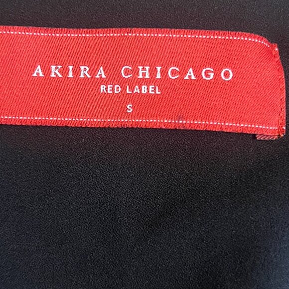 Akira Studded Mesh Deep-V Peplum Top Black (S) - Picture 9 of 9